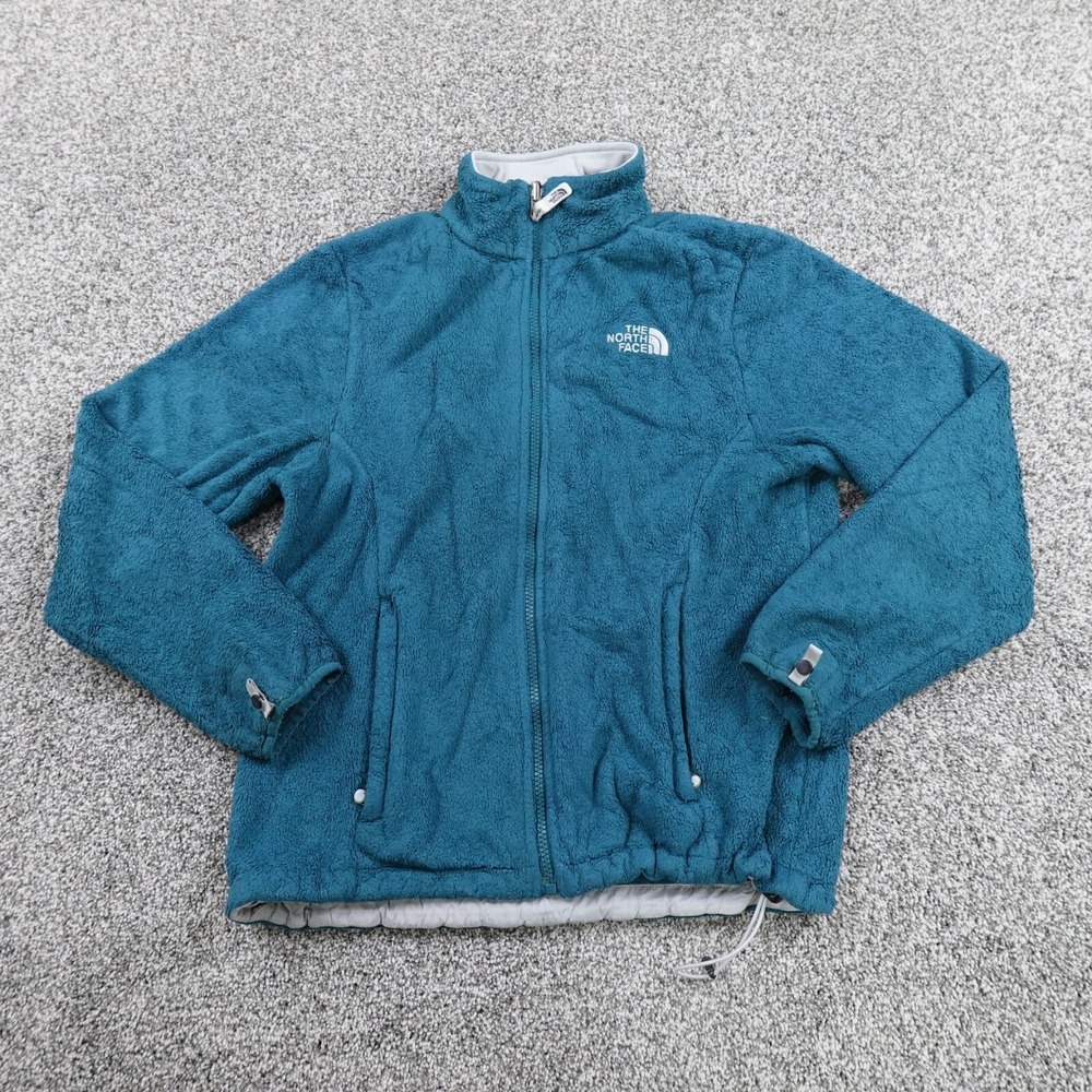 North Face Jacket Womens S Blue Osito Sherpa Fleece Teddy Fuzzy Pile Zip Sweater